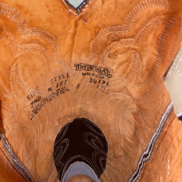 🤎Vintage Leather IMPERIAL Western Cowboy Boots - Picture 8 of 9